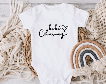 Spanish Pregnancy Announcement | Custom Pregnancy Announcement Onesie® | Abuelitos Pregnancy Announcement | Last Name Baby Onesie® |