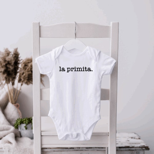 Little Cousin Onesie® | Cousin Gift | Little Cousin Baby Girl Onesie® | Custom Cousin Announcement Onesie® | Spanish Baby Onesie® |