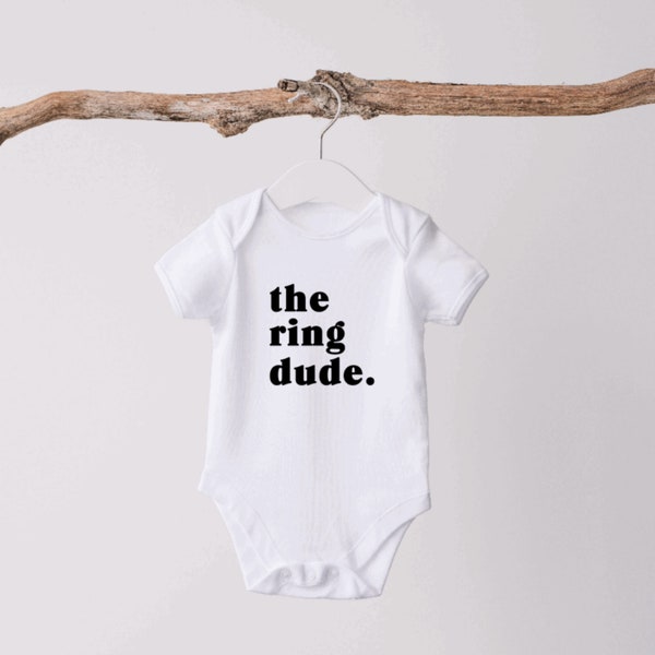 The Ring Dude Onesie® | Ring Bearer Proposal | Ring Bearer Gift | Ring Boy Gift | Baby Ring Bearer Proposal | Custom Ring Bearer Onesie® |