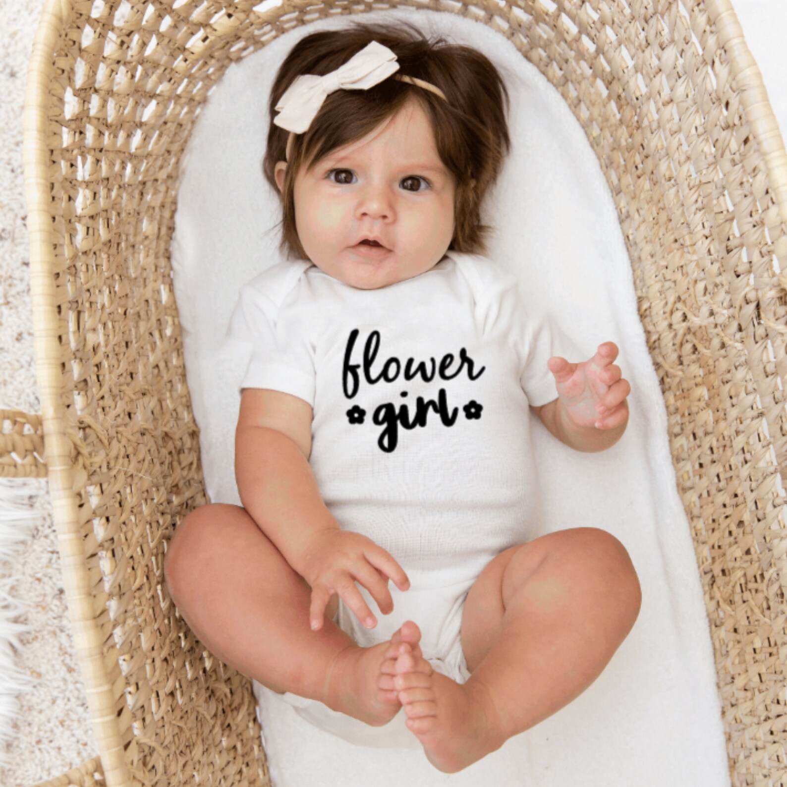 Flower Girl Baby Onesie® Flower Girl Proposal Custom Etsy