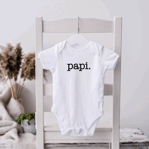 Papi Baby Onesie®| Latina Baby Bodysuit | Baby Boy Onesie® | Spanish Baby Onesie® | Minimalist Baby Onesie® | Bilingual Onesie® |