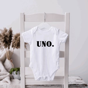 Uno Baby Onesie/Toddler Tee | 1st Birthday Boy Outfit | First Birthday Boy Shirt | First Birthday Outfit Girl | Spanish Birthday Shirt |