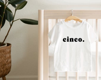 5th Birthday Shirt Girl/Boy | Cinco Birthday Shirt | Fifth Birthday Shirt | Number Five Shirt | Spanish Birthday Shirt |