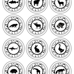 Coloring Sheets - "creature Power" Discs (inspired), 2.5" PRINTABLE ...