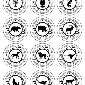 Coloring Sheets - "creature Power" Discs (inspired), 2.5" PRINTABLE ...