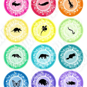 Season 1 Set of 48 &quot;Creature Power&quot; Discs (Inspired), 2.5&quot; PRINTABLE Download