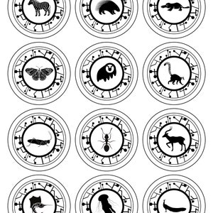 Coloring Sheets - "creature Power" Discs (inspired), 2.5" PRINTABLE ...
