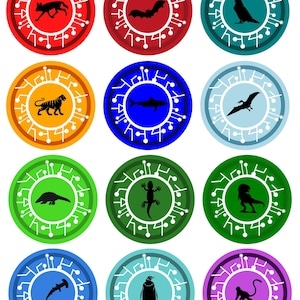 NEW Set of 12 &quot;Creature Power&quot; Discs (Inspired), 2.5&quot; PRINTABLE Download