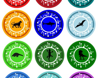 NEW Set of 12 &quot;Creature Power&quot; Discs (Inspired), 2.5&quot; PRINTABLE Download