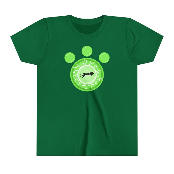 Cheetah Creature Power Shirt (Green) - Youth Short Sleeve Tee