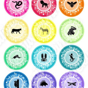 Season 1 Set of 48 "creature Power" Discs (inspired), 2.5" PRINTABLE ...