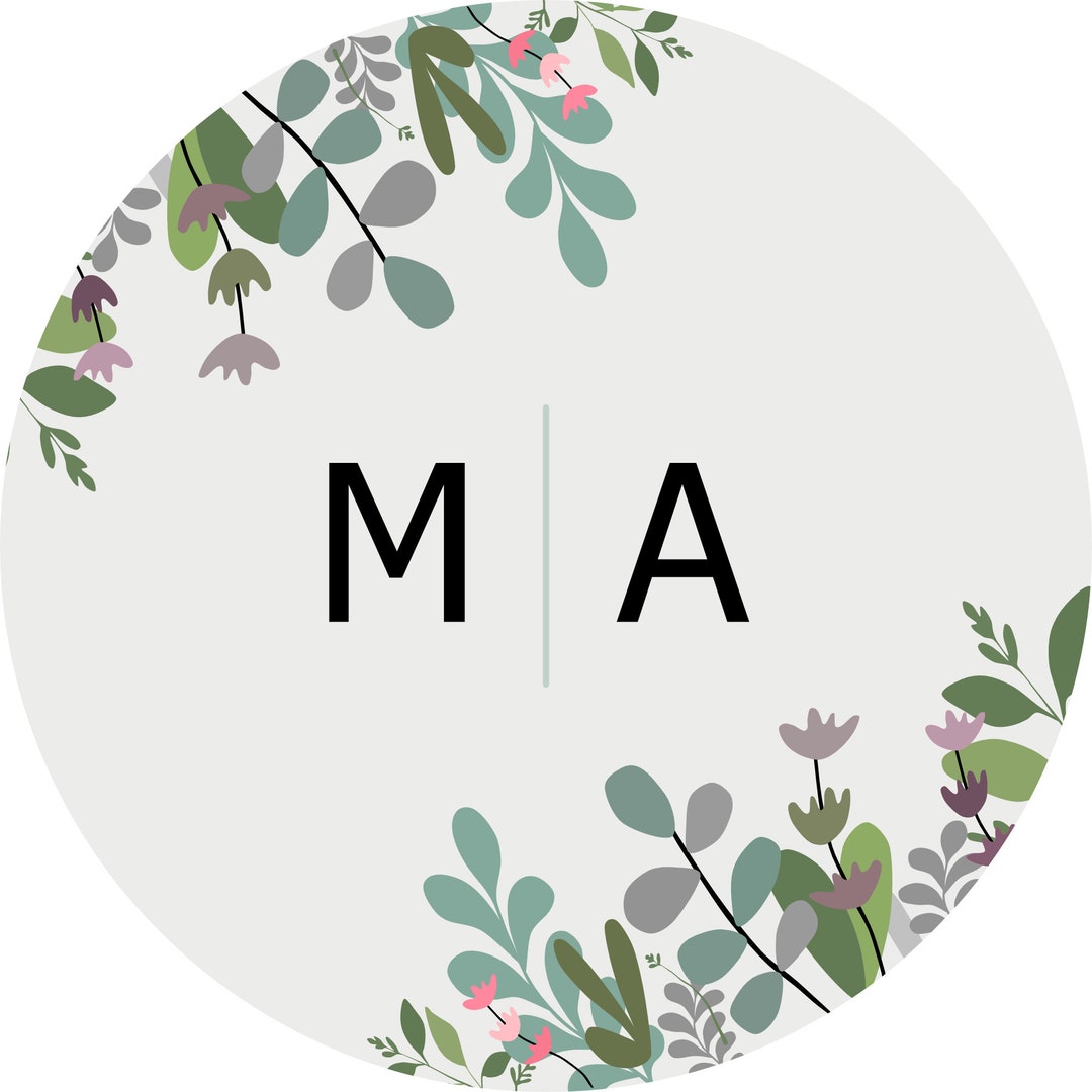 Downloadable Custom Sticker Template Floral Collection Etsy