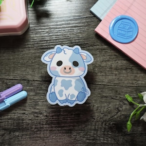 Blue Cow | Skim Milk Cow | Vinyl Sticker