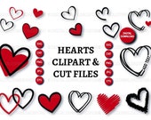 Open Heart SVG, Heart SVG bundle, Heart clipart png, Instant download, Heart line svg, cute heart frame SVG, commercial use, doodle scribble