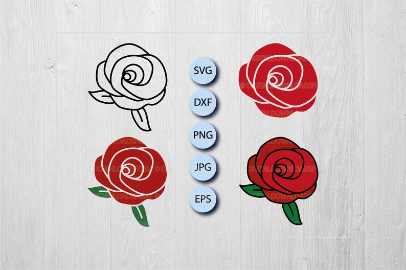 Rose SVG File Rose Decal SVG Rose Clip Art Instant Etsy UK