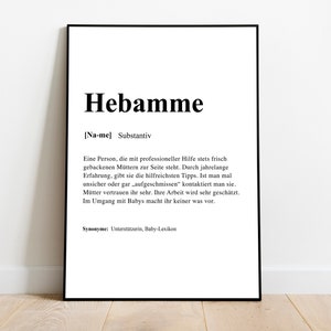 Geschenk Hebamme