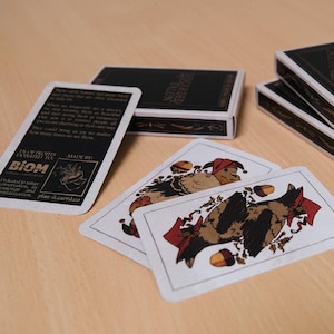 Serre jetée - Jeu de cartes à jouer à la belote - Illustrations originales sur le thème des oiseaux et de la nature