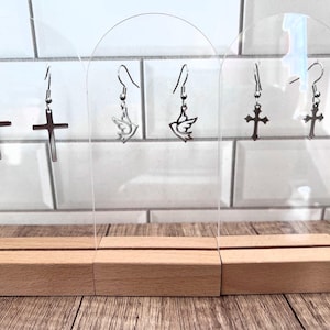 Cross or Dove Earrings - Stainless Steel Jewelry