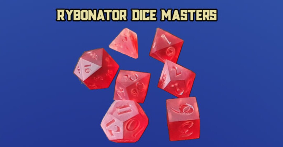 Rybonator 3D Printed Dice Masters 7 Piece Dice Master Set Etsy