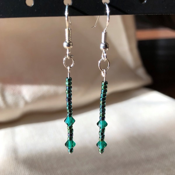 Emerald City Green Dangle Earrings