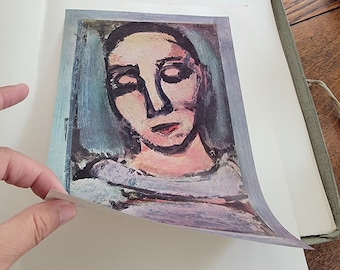 SOLD!! vintage art - boxed collection of 12 individual pull out art masterpieces