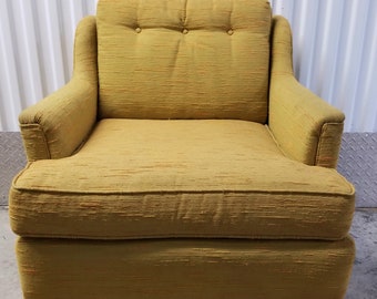SALE!! Vintage Sunshine Yellow Textured Lounge Chair