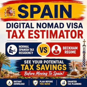 Estimation fiscale numérique du visa nomade pour l'Espagne et calculatrice de la loi Beckham | Tableur de planification fiscale de DNV Espagne | Outil fiscal pour les travailleurs à distance