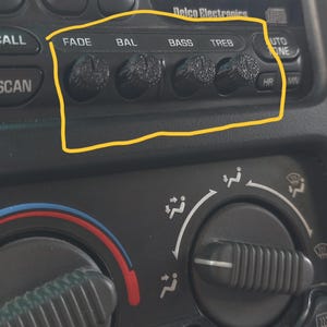 Radio Small Knob Button Kit For Delco am fm cd radio fits chevrolet gmc chevy gm