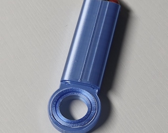 Fidget Lighter Sleeve – Spinner Case – 3D Printed Everyday Carry Accessory silk silver blue color