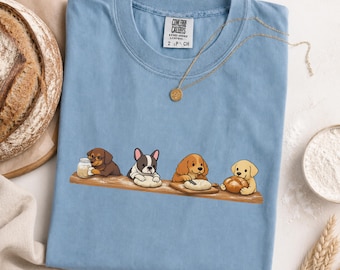 Dogs Making Sourdough Shirt, Cute Baking Dog Tee, Bread Lover Sweatshirt, Sourdough Baker Gift, Dog Mom Baking Shirt