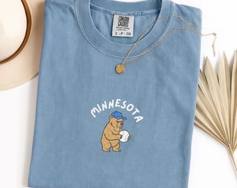 Minnesota Baseball Shirt, gesticktes Minnesota Bear Sweatshirt, Baseball Mama Sport Fan Geschenk