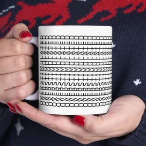 Overstimulated Hidden Message Mug, Funny Neurodivergent Gift, Minimalist Ceramic Coffee Cup, 11oz and 15oz Mug for Introverts & ADHD