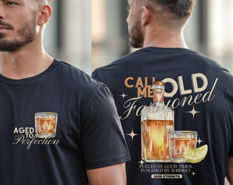 Whiskey Shirt, Call Me Old Fashioned TShirt, Bourbon Lover Cocktail Tee Gift, Comfort Colors Tee, Whiskey Lover Gift For Men, Bachelor Stag
