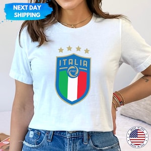 Italy FIGC Soccer Shirt Unisex Tee, Italian Football T-Shirt, Team Italia, Azzurri Top, Soccer League Merch, Italian Football Federation