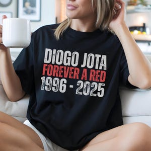 Diogo Jota Tribute Shirt Forever A Red Soccer Fan Tee Liverpool Memorial Shirt Comfort Colors Vintage Football Shirt For Reds Supporters
