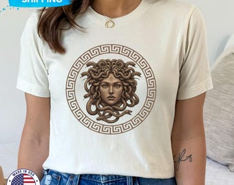 Medusa Shirt, Greek Mythology T-Shirt Dark Goddess Myth Tee, Ancient Greece Mythical Creature Top, Witchy Aesthetic Shirt for Women & Men