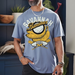 Savannah Bananas Baseball Shirt Funny Vintage Sports Tee Banana Baseball T-Shirt for Softball Fans Comfort Colors Gift for Baseball Lovers