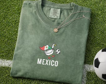 Camiseta de fútbol de México, camiseta de fútbol de México bordada con el ganso, sudadera de aficionado al fútbol de México