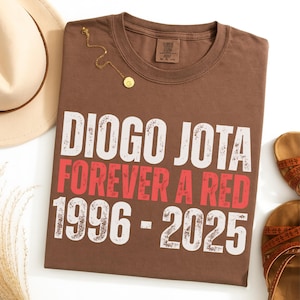 Diogo Jota Tribute Shirt Forever A Red Soccer Fan Tee Liverpool Memorial Shirt Comfort Colors Vintage Football Shirt For Reds Supporters