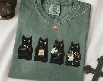 Black Cats Mortician Shirt, Embalmer Grad Gift, Mortuary Student Tee, Dark Humor Goth Cat Shirt, Funeral Director Sweatshirt