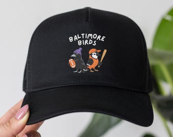 Baltimore Birds Hat, Embroidered Baseball Dad Football Mom Cap, Baltimore Sports Fan Hat, Cute Bird Dad Hat, Game Day Gift For Fans