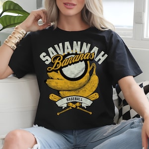 Savannah Bananas Baseball Shirt Funny Vintage Sports Tee Banana Baseball T-Shirt for Softball Fans Comfort Colors Gift for Baseball Lovers