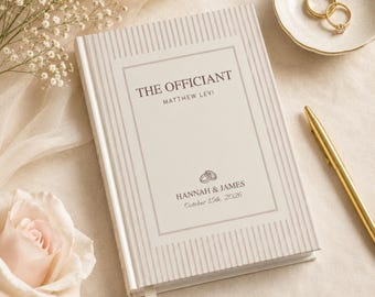 Personalized Officiant Journal, Wedding Ceremony Notebook, Custom Vow Book, Officiant Book Gift, Minister Journal, Wedding Keepsake