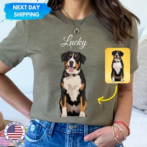 Personalized Pet Shirt, Custom Cartoon Dog Cat Tee, Animal Lover Gift, Pet Owner Apparel, Cute Puppy Kitty Top