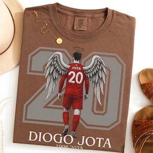Diogo Jota Angel Tribute Shirt, RIP Jota 1996 to 2025 Memorial Tee, Liverpool #20 Forever Shirt, Soccer Fan Comfort Colors Gift