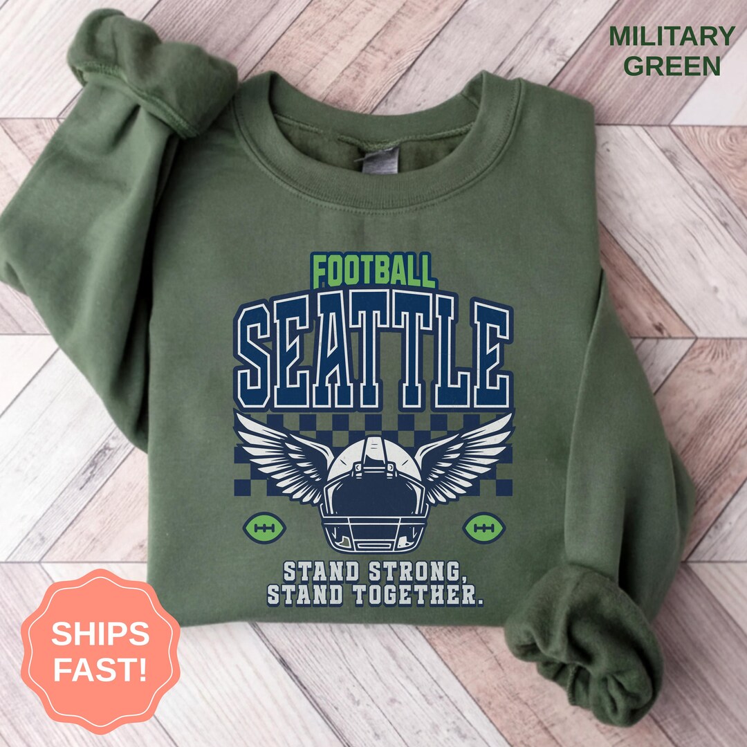 Seattle Team Merch Seattle Football Shirt, Game Day Hawk Sweatshirt, Football Fan Sports ...