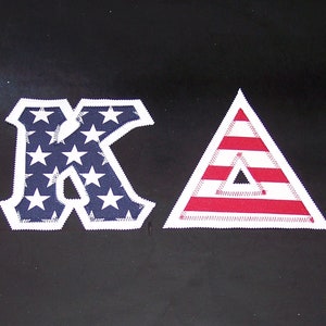Kappa Delta Shirt -- American Flag on White Twill