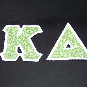 Kappa Delta Shirt -- Green Vines on White Twill