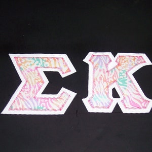 Sigma kappa stitched letters on sale