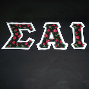 Sigma Alpha Iota Shirt -- Roses on White Twill